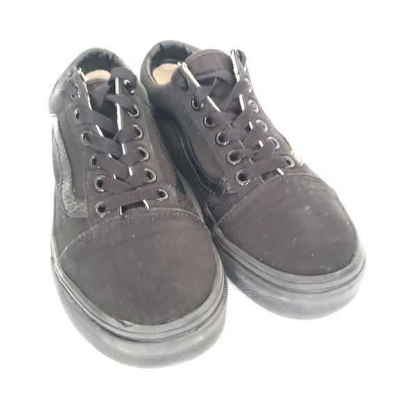 VANS Off The Wall SIZE 4 (MENS) 5.5 (WOMEN) Youth Lace Up Sneakers Black - Picture 13 of 13